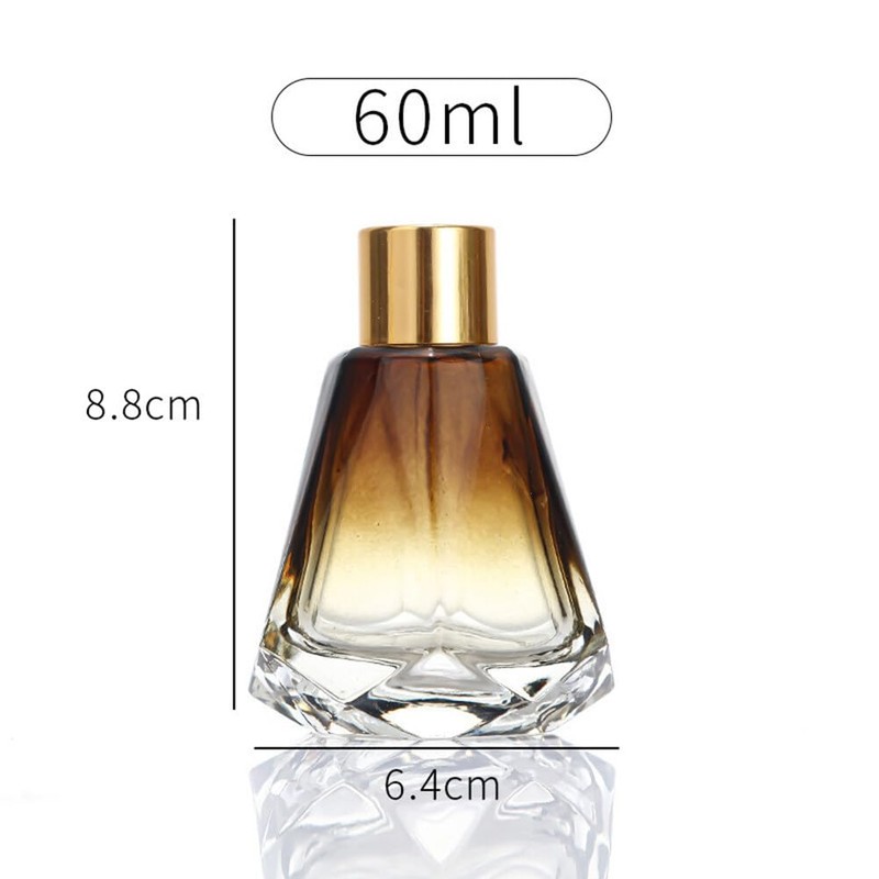 UPSTORE 2Pcs 60ml/2oz Diffuser Bottles Empty Refillable Glass Diffuser Jars