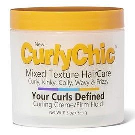 CurlyChic Mixed Texture HairCare Your Curling Defined Creme 11.5OZ for Firm Hold