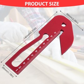 Centring Angle, Centre Finder Aluminium Alloy, Durable and Reliable, Speed Marker Measuring and Scribing Tool for Woodworking