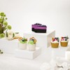 Set of 4 Acrylic Cube Display Box Risers Food Buffet
