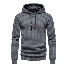 Mens Fashion Casual Hoodies Sweatshirt - Long Sleeve Hooded Sweaters Pullover Winter Clothes for Men Dark Grey