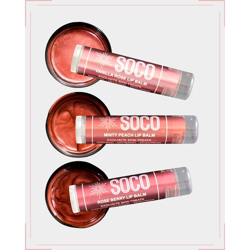 SOCO Botanicals Organic Tinted Lip Balms (Rose Berry)