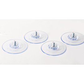 4 Pack Cat Window Perch Suction Cups – Strong Replacement Suction Cups with Screws for Cat Hammock Bed, Clear PVC Pads for Window Seat/Perch, Compatible with Foldable Cordless Hammocks