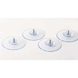 4 Pack Cat Window Perch Suction Cups – Strong Replacement Suction Cups with Screws for Cat Hammock Bed, Clear PVC Pads for Window Seat/Perch, Compatible with Foldable Cordless Hammocks