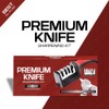 Premium 4-in-1 Knife Sharpening Kit, Kitchen knife sharpener with Anti-Cut