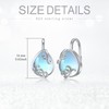 POPLYKE 925 Sterling Silver Teardrop Opal Leverback Earrings Hoop Earrings
