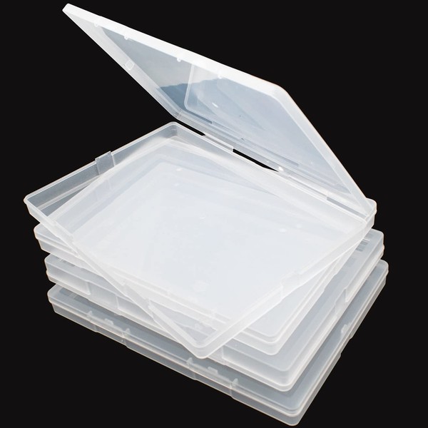 Cuyacili 4 Pack Scrapbooking Paper Storage File Boxes B6 Plastic