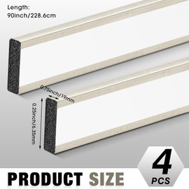 Frienda 90" L x 0.75" W x 0.25" H Faraday Foam Gasket Conductive Fabric Foam Strip with Adhesive Backing Faraday Tape High Shielding Conductive Gasket Adhesive Strip for Seal RF Enclosures(4 Pcs)