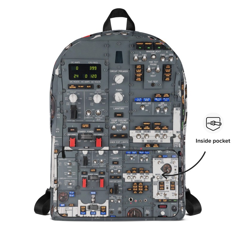 MikeDesigns Boeing 737 Overhead Panel Backpack