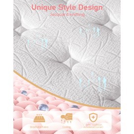 LegacyAmerhome Mattress Queen Size, 12 inch Hybrid Queen Mattresses in a Box, with Gel Memory Foam, Pocket Springs for Motion Isolation, Medium Firm Matress, CertiPUR-US, 100-Night Trial, 60"x80"x12"