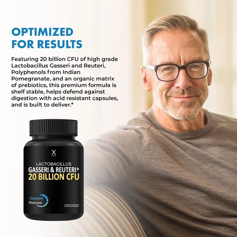 HUMANX Lactobacillus Gasseri & Reuteri+ 20 Billion CFU Plus Organic