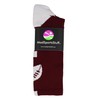 Football Logo Crew Socks (Maroon/White, Small)