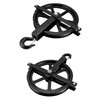 QWORK Scaffolding Wheels, 12" Aluminum Lifting Pulley, 1000 Lbs Ladder