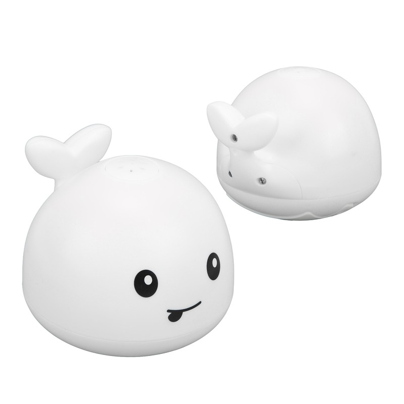 Whale Water Spray Toy White Induction Switch Floating Spraying Flashing