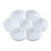 HomeSoGood 7-Well Flower Mixing Imitation Ceramic White Artist Paint Palette