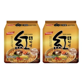 OHSUNG 2 PACK Ohsung Hong Ramen Korean Style INSTANT NOODLE SOUP, MILD Flavor 5 Pack EA