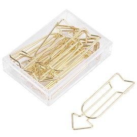 Gold Paper Clips Gold Paper Clips,12Pcs Metal Arrow Shaped Page Marker Funny Bookmark Marking Clips Prevent Scratching Tearing The Pages Sturdy for School Personal Document Organizing Professional Wor