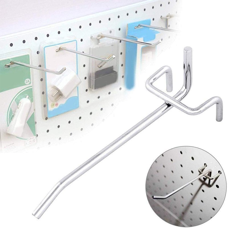 Youery 50 Pack Pegboard Hooks,Pegboard Wall Slat Clips for Retail