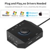 Tendak USB Hub with Audio Adapter, External Sound Card with