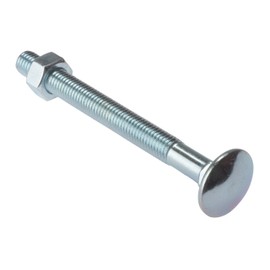 ForgeFix Carriage Bolts | M10 x 130mm | Zinc Plated | Bag 10