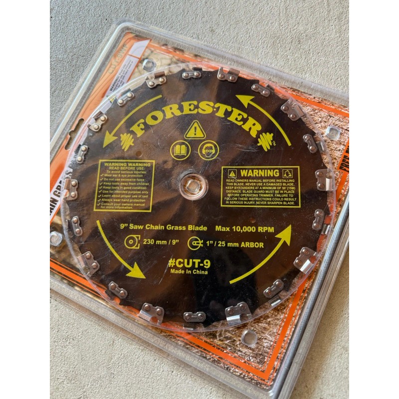 Forester Cut-9WF Brush Cutter Blades & File Set 9" Trimmer