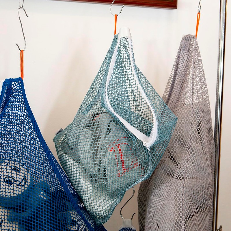 Dulton Laundry Mesh Bag L Gray Green Fresh Packing and