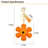 Leather Sunflower Keychain Charm for Bag Purse Backpack Charms Key