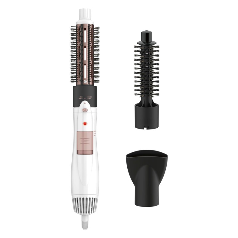 Conair Double Ceramic 3-in-1 Hot Air Brush, Interchangeable Attachments: 1¼-Inch