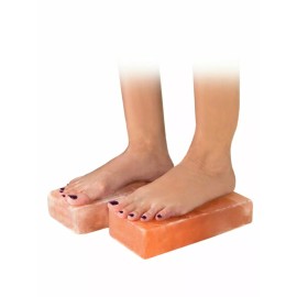 Pink Salt Bricks for Foot Therapy Relaxation 8x4x2 Detox Blocks Pack of 2 Tiles