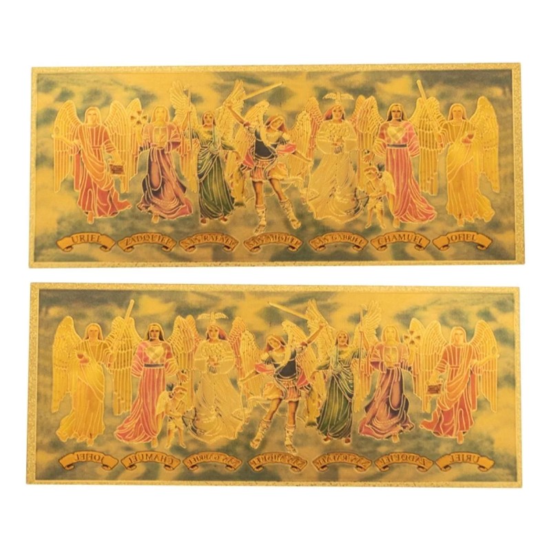 Billete Metálico Esotérico De La Suerte Y Abundancia