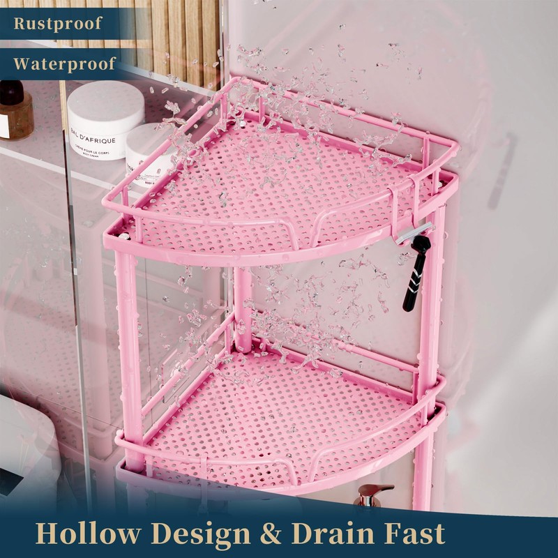 Consumest Corner Shower Caddy Stand - 3 Tier Shower Organizer