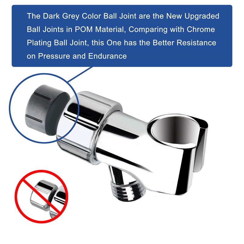 YOO.MEE Shower Arm Bracket for Handheld Shower Head, Adjustable Holder