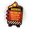 (3 PCS) Warning: Walking HR Violation Proceed with Caution Sticker Funny Office Sign Decal Waterproof for Laptop, Hard Hat, Notebook, Water Bottle – Gift for Coworkers and HR Rebels (3 Inch)