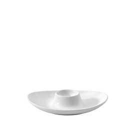 Villeroy & Boch Royal Portauovo con Piattino, Porcellana Premium Bone, Bianco