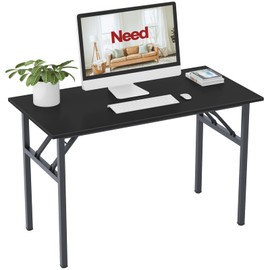 Need Home Office Desk 47 inch - No Assembly Folding Computer Table with BIFMA Certification,Computer Table Workstation Perfect for Teens/Office/Home