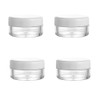 Transparent Empty Containers, 4 Pieces Cream Jars, Mini Tins, Cosmetic