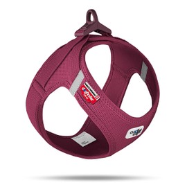 curli Dog Vest Harness with Clasp, Air Mesh, Ruby, L