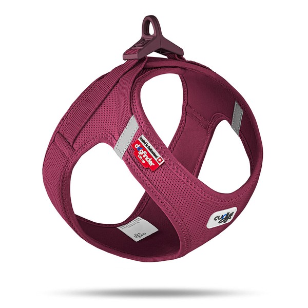 curli Dog Vest Harness with Clasp, Air Mesh, Ruby, L