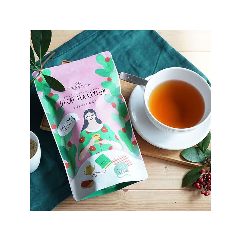 Decaf Tea Ceylon Triangular Tea Bag, Caffeinated Tea, Unscented, Full