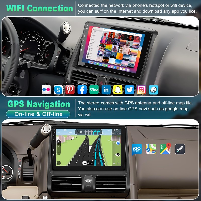 4G+64G Car Radio for Honda CRV 2002 2003 2004 2005