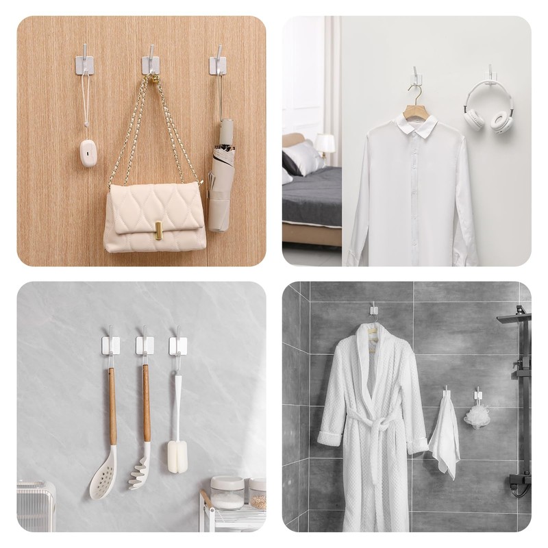Paoli Heavy Duty Adhesive Hooks,Self-Adhesive Hooks Multiple Colors and Styles