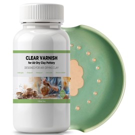 120ml Air Dry Clay Varnish - Air Dry Clay Sealant for Airdry Clay - Clear Varnish for Air Dry Clay Pottery - Matte Finish Clear Varnish for Pottery, Used to Prevent Clay Cracking, Scratches, Wear