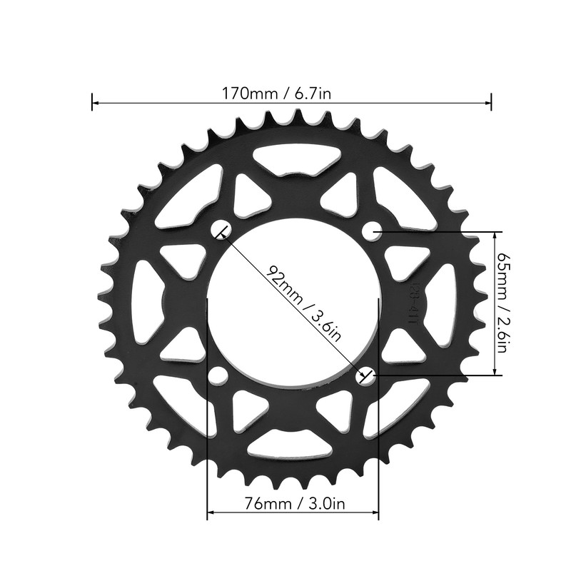 428 41T Rear Sprocket 41 Tooth 428 Pitch Rear Sprocket