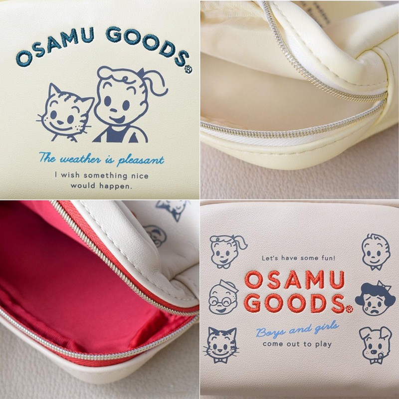 Harada Osamu Pu Square Pouch, Storage Pouch, Cosmetic Pouch, Mini