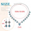 EARENT Boho Teardrop Turquoise Jewelry Set Western Necklace Dangle Earrings