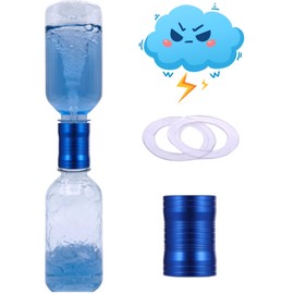 Waitahug Tornado Maker, Weather Toys, Ultra-Light Aluminum Connecting Tube, Including 2 Empty Bottles, Watertight Tornado Toy, Suitable for Kids' Science Experiments (Blue)