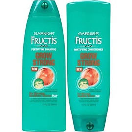 Garnier Fructis Grow Strong Shampoo and Conditioner Set, For Stronger, Healthier, Shinier Hair, 13 Fl Ounces Each