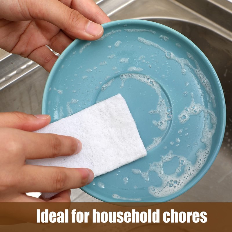 20 Pieces White Scrubbing Pad Non Woven Pads Scouring Pad