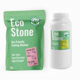 Eco Stone Casting Resin Kit – Non-Toxic Plaster of Paris Alternative – Fast Curing & Demolding, Water-Based Formula for DIY – Easy to Use Acrylic Resin Powder Kit (3.6kg, 7.5lbs)