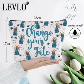 LEVLO Merida Brave Cosmetic Make Up Bag Merida Fans Gift Chase Your Fate Merida Makeup Zipper Pouch Bag For Women Girls, Chase Your Full Bag, Make Up Bag